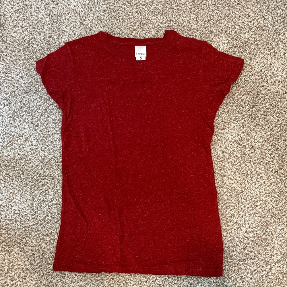 J. America Red Short Sleeve Crewneck Tee